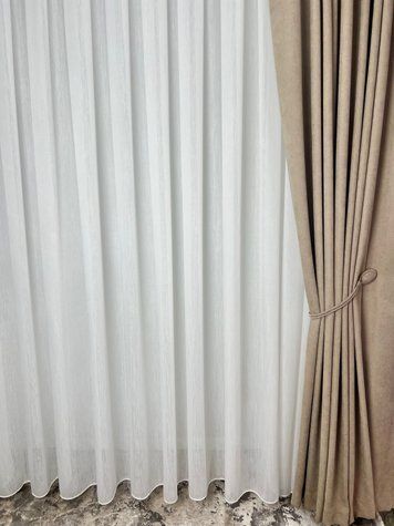 Однотонний тюль Double linen креп #253 фото