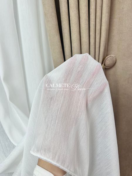 Однотонний тюль Double linen креп #253 фото
