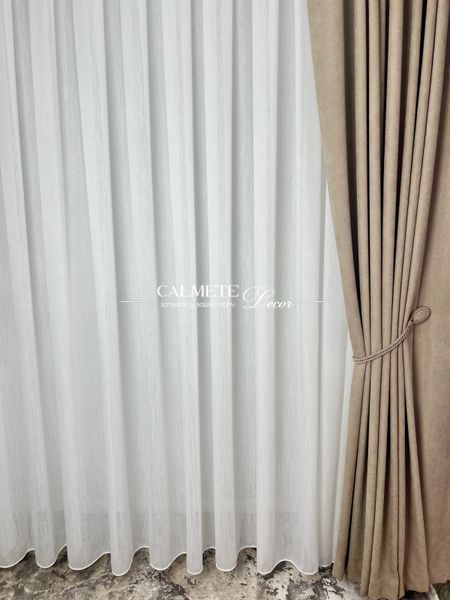 Однотонний тюль Double linen креп #253 фото