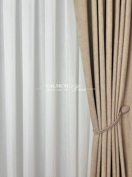 Однотонний тюль Double linen креп #253 фото
