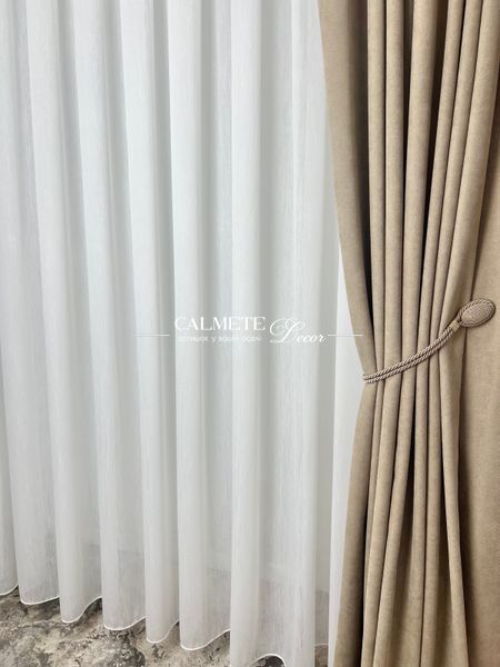 Однотонний тюль Double linen креп #253 фото