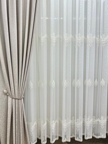 Бамбуковий тюль &laquo;Elia&raquo; з витонченим візерунком #17 фото