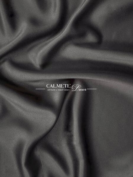 Штори блекаут сатин, графітовий колір #142_С2 фото