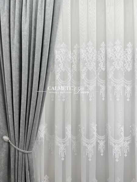 Бамбуковий тюль &laquo;Anabel&raquo; з класичним візерунком  #329 фото